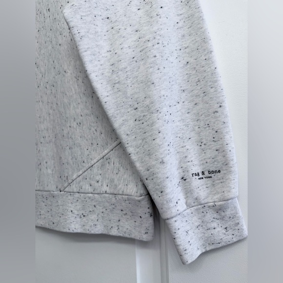 rag & bone City Sweatshirt in light gray speckled “nep” pattern - Picture 5 of 6